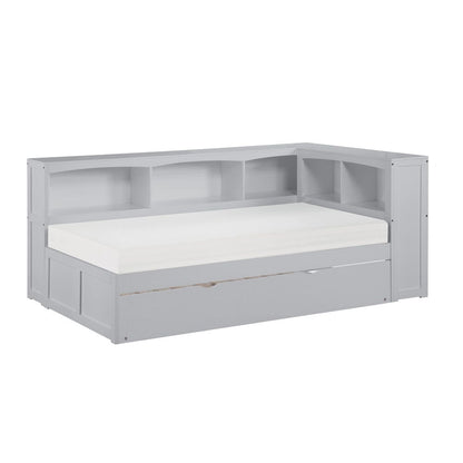 Homelegance  - Orion Twin Bookcase Corner Platform Bed W/ Twin Trundle - B2063BC-1BCRx  view 2