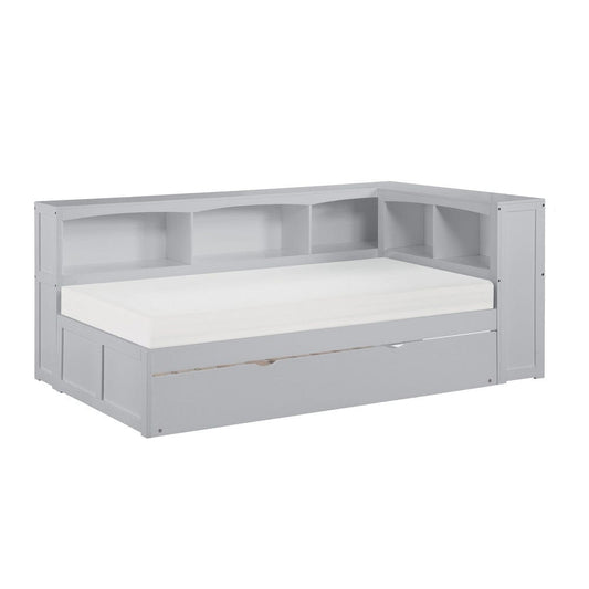 Homelegance  - Orion Twin Bookcase Corner Platform Bed W/ Twin Trundle - B2063BC-1BCRx  view 2