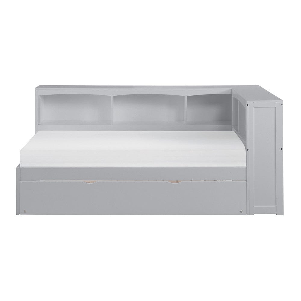 Homelegance  - Orion Twin Bookcase Corner Platform Bed W/ Twin Trundle - B2063BC-1BCRx  view 3