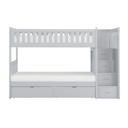 Homelegance  - Orion Twin/Twin Step Bunk Bed W/ Storage Boxes - B2063SB-1xT  view 1