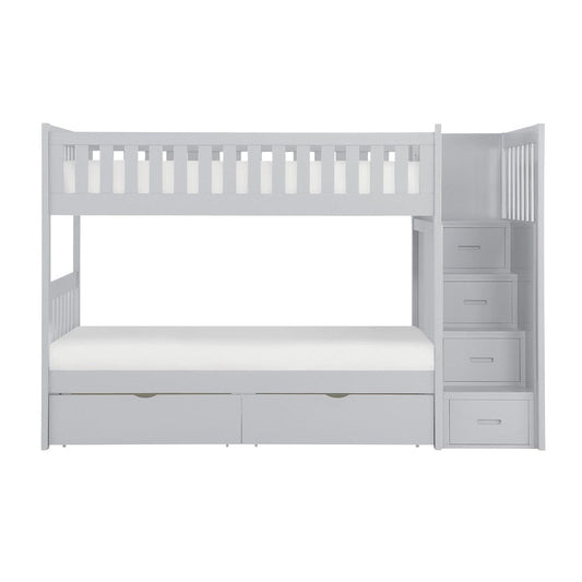 Homelegance  - Orion Twin/Twin Step Bunk Bed W/ Storage Boxes - B2063SB-1xT  view 1