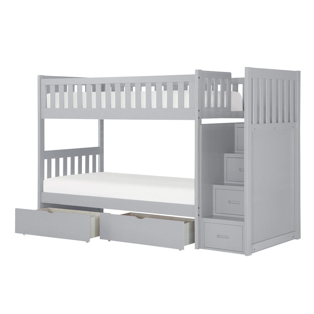 Homelegance  - Orion Twin/Twin Step Bunk Bed W/ Storage Boxes - B2063SB-1xT  view 2
