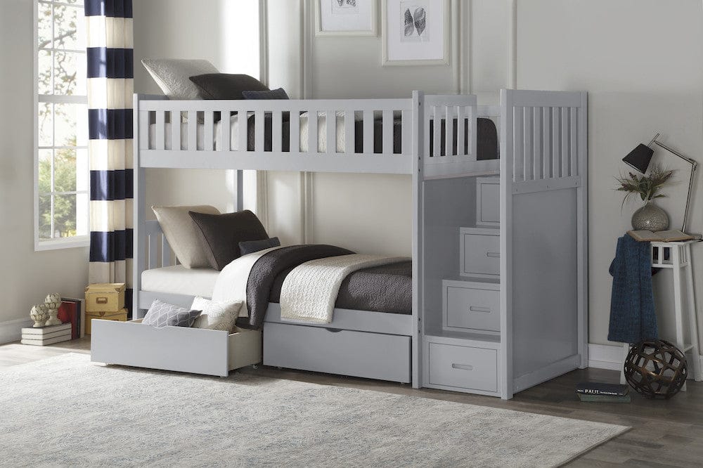 Homelegance  - Orion Twin/Twin Step Bunk Bed W/ Storage Boxes - B2063SB-1xT  view 3