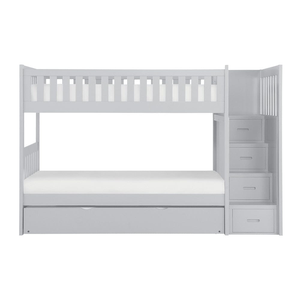 Homelegance  - Orion Twin/Twin Step Bunk Bed W/ Twin Trundle - B2063SB-1xR  view 1