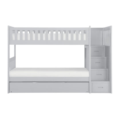 Homelegance  - Orion Twin/Twin Step Bunk Bed W/ Twin Trundle - B2063SB-1xR  view 1