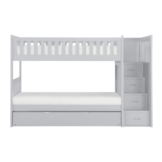 Homelegance  - Orion Twin/Twin Step Bunk Bed W/ Twin Trundle - B2063SB-1xR  view 1