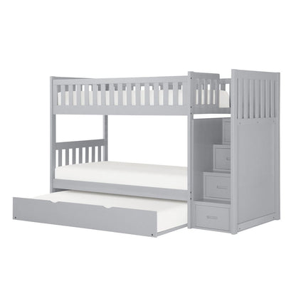 Homelegance  - Orion Twin/Twin Step Bunk Bed W/ Twin Trundle - B2063SB-1xR  view 2