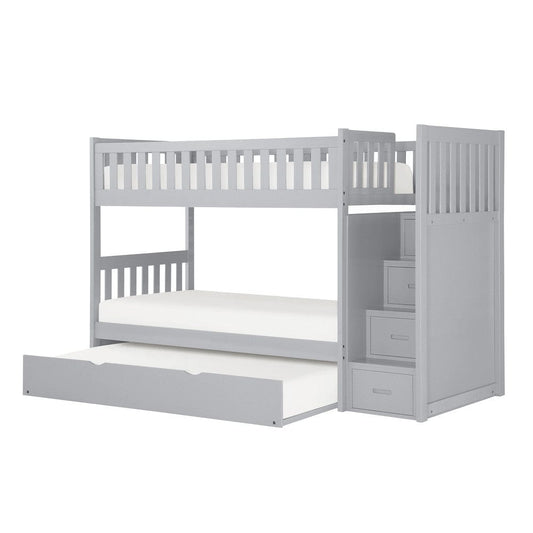 Homelegance  - Orion Twin/Twin Step Bunk Bed W/ Twin Trundle - B2063SB-1xR  view 2