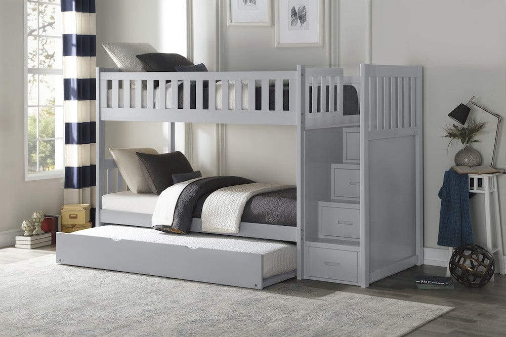 Homelegance  - Orion Twin/Twin Step Bunk Bed W/ Twin Trundle - B2063SB-1xR  view 9