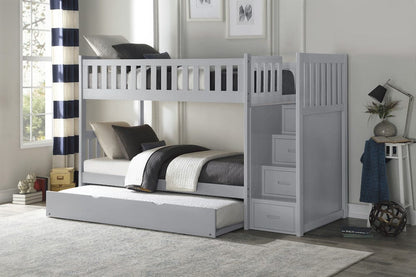 Homelegance  - Orion Twin/Twin Step Bunk Bed W/ Twin Trundle - B2063SB-1xR  view 9