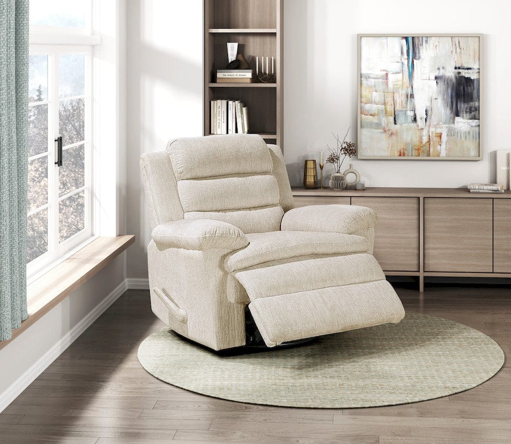 Homelegance  - Oxford Swivel Glider Reclining Chair in Beige - 9725BEG-1SW  view 11