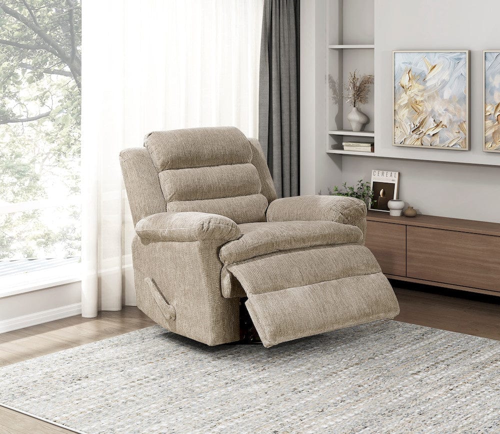 Homelegance  - Oxford Swivel Glider Reclining Chair in Brown - 9725BRW-1SW  view 5