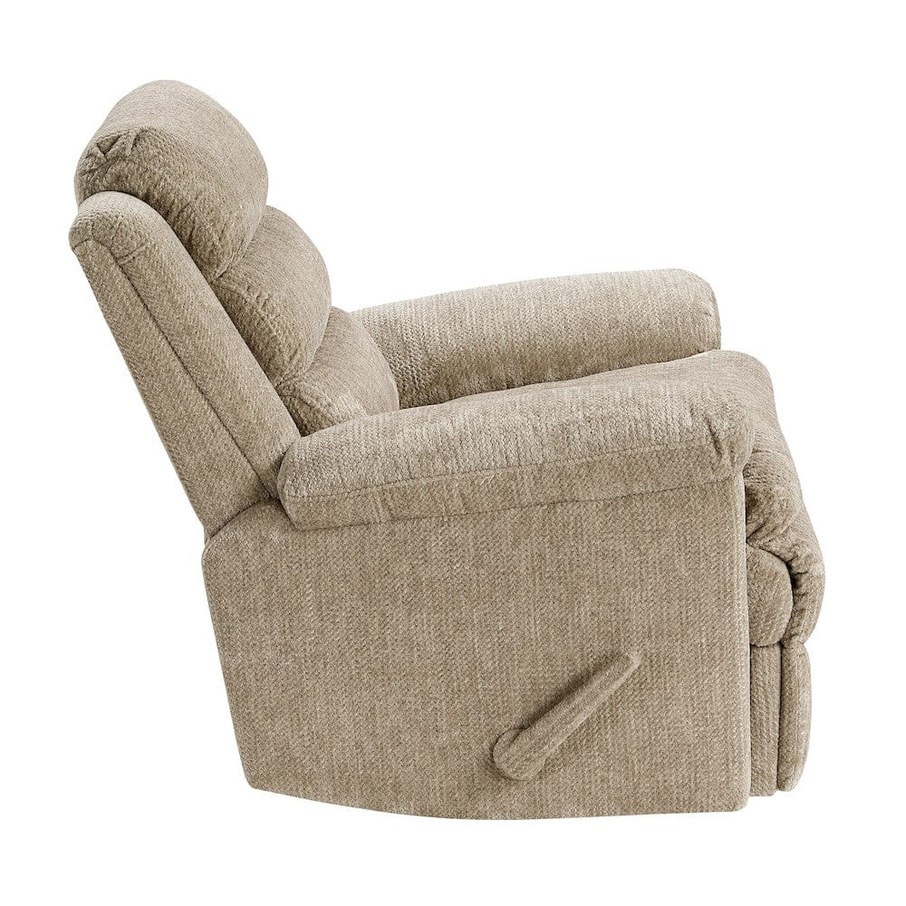 Homelegance  - Oxford Swivel Glider Reclining Chair in Brown - 9725BRW-1SW  view 8