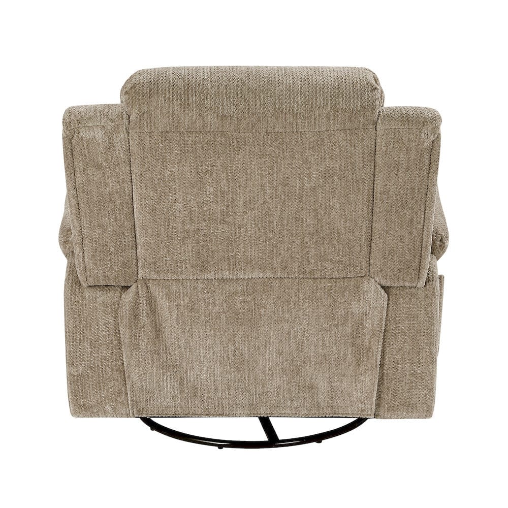 Homelegance  - Oxford Swivel Glider Reclining Chair in Brown - 9725BRW-1SW  view 9