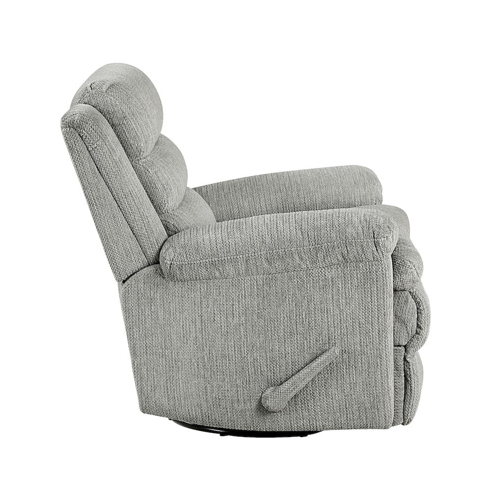 Homelegance  - Oxford Swivel Glider Reclining Chair in Gray - 9725GRY-1SW  view 4