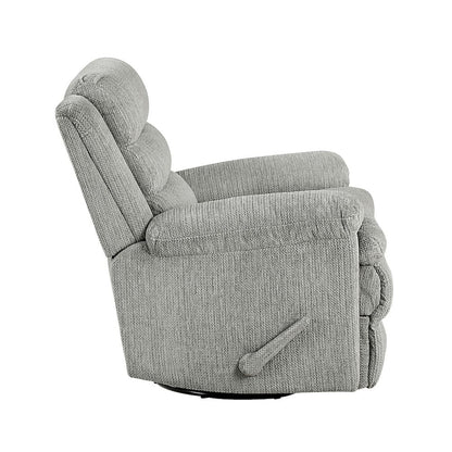Homelegance  - Oxford Swivel Glider Reclining Chair in Gray - 9725GRY-1SW  view 4