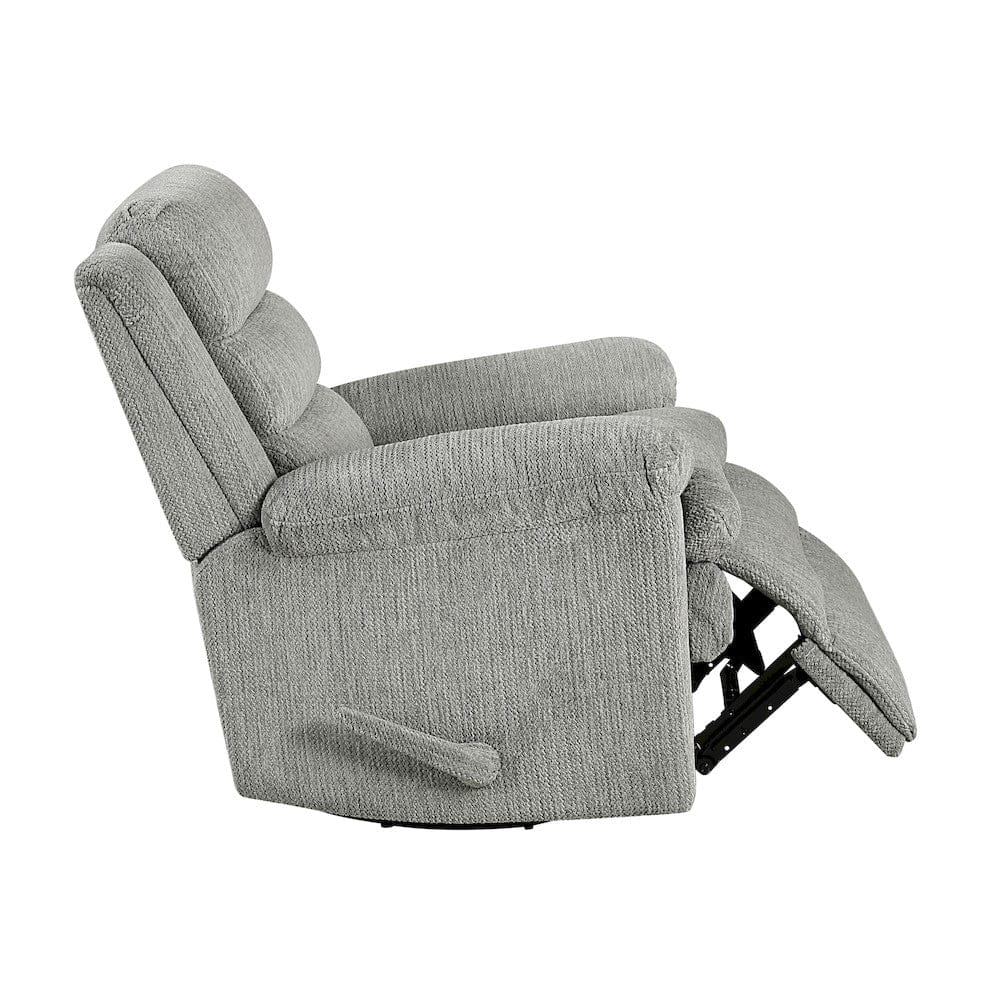 Homelegance  - Oxford Swivel Glider Reclining Chair in Gray - 9725GRY-1SW  view 8