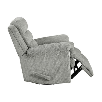 Homelegance  - Oxford Swivel Glider Reclining Chair in Gray - 9725GRY-1SW  view 8