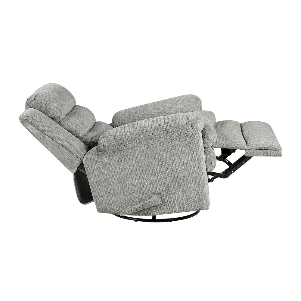 Homelegance  - Oxford Swivel Glider Reclining Chair in Gray - 9725GRY-1SW  view 9
