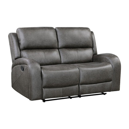 Homelegance  - Pagosa Double Reclining Love Seat in Gray - 9601GY-2  view 2