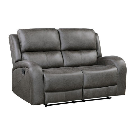 Homelegance  - Pagosa Double Reclining Love Seat in Gray - 9601GY-2  view 2