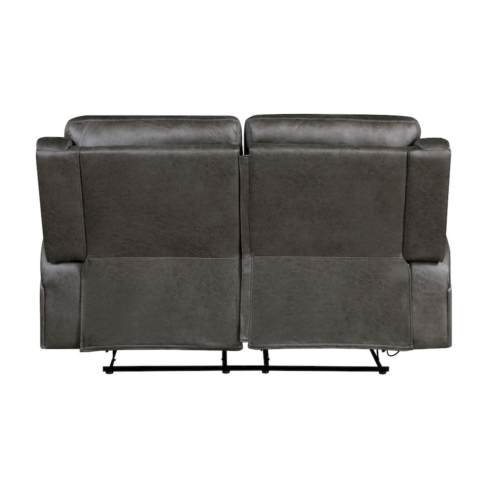 Homelegance  - Pagosa Double Reclining Love Seat in Gray - 9601GY-2  view 3