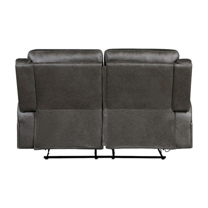 Homelegance  - Pagosa Double Reclining Love Seat in Gray - 9601GY-2  view 3