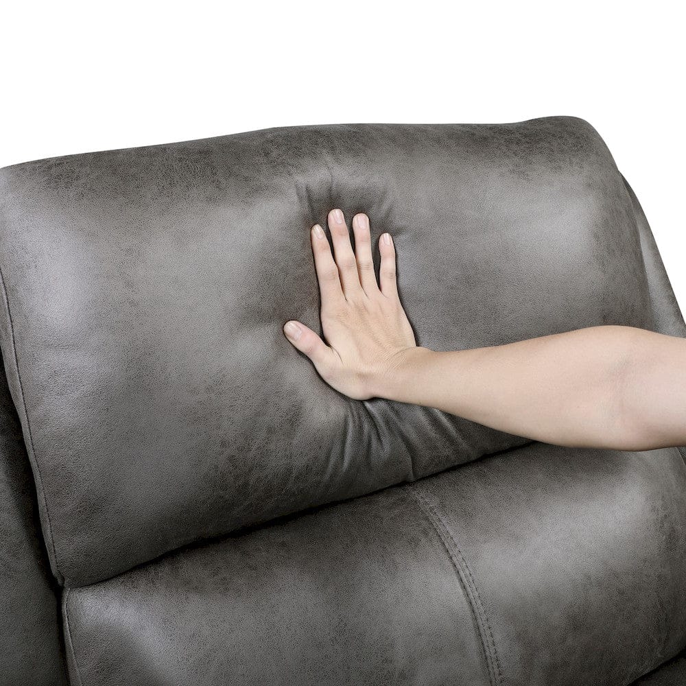 Homelegance  - Pagosa Double Reclining Love Seat in Gray - 9601GY-2  view 5