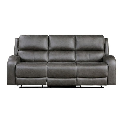 Homelegance  - Pagosa Double Reclining Sofa in Gray - 9601GY-3  view 3