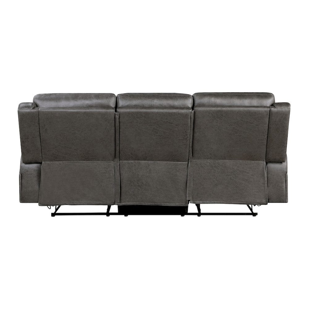 Homelegance  - Pagosa Double Reclining Sofa in Gray - 9601GY-3  view 4
