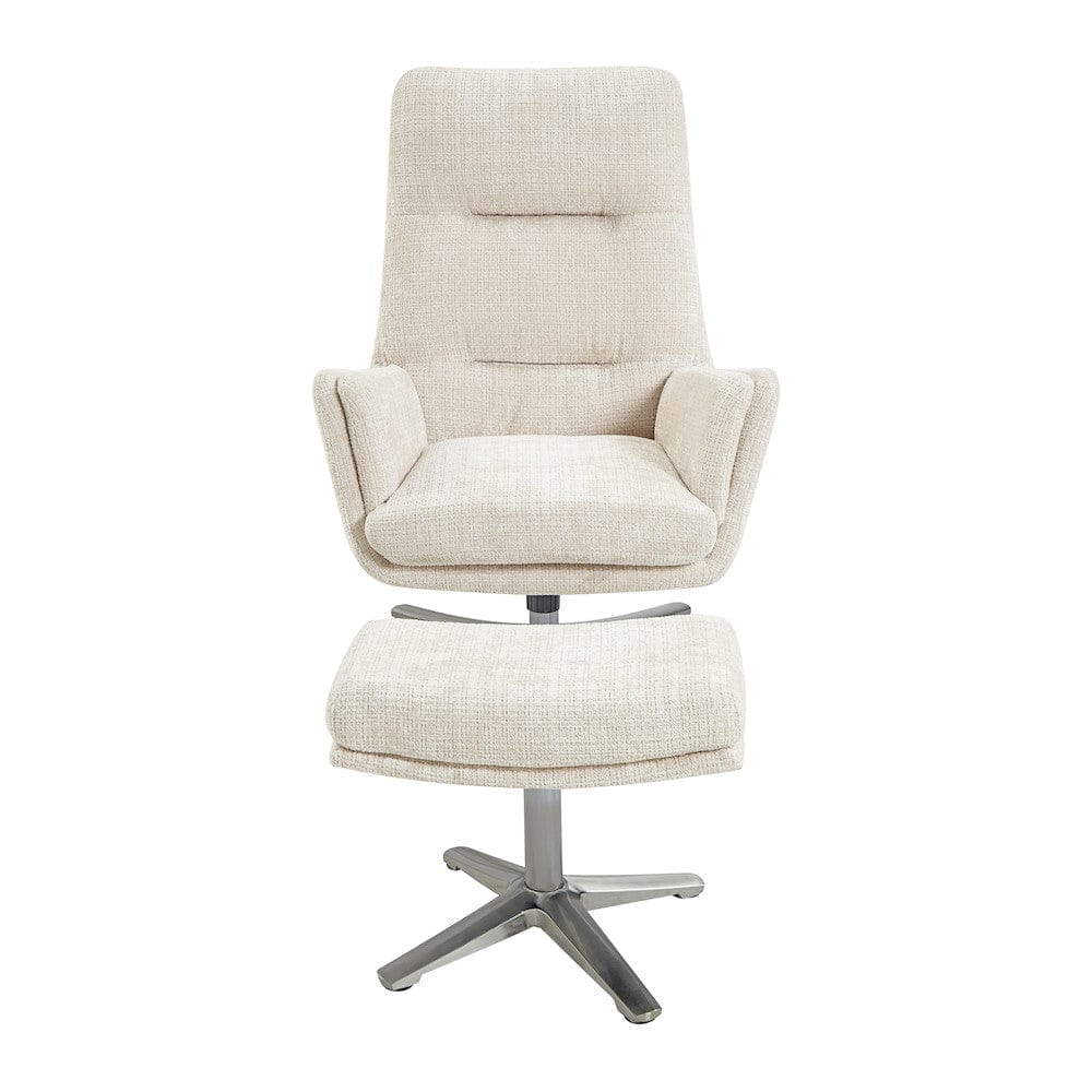 Homelegance  - Parker Swivel Chair W/ Ottoman in Beige - 1159BE  view 3