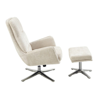 Homelegance  - Parker Swivel Chair W/ Ottoman in Beige - 1159BE  view 11