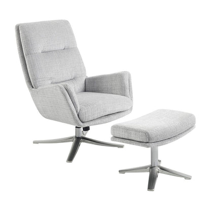 Homelegance  - Parker Swivel Chair W/ Ottoman in Gray - 1159GY  view 1