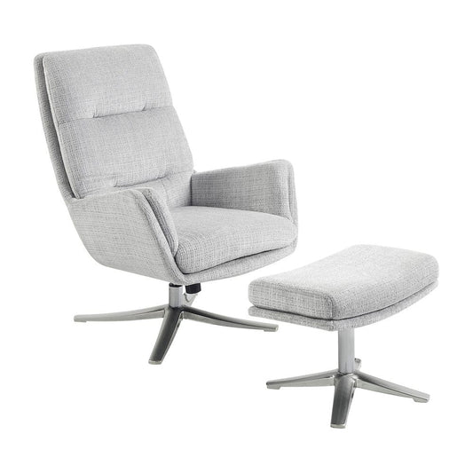 Homelegance  - Parker Swivel Chair W/ Ottoman in Gray - 1159GY  view 1