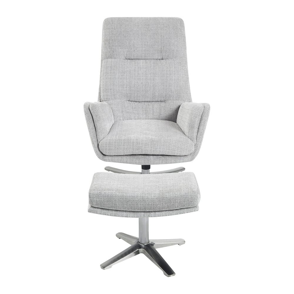 Homelegance  - Parker Swivel Chair W/ Ottoman in Gray - 1159GY  view 3