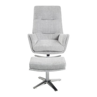 Homelegance  - Parker Swivel Chair W/ Ottoman in Gray - 1159GY  view 3