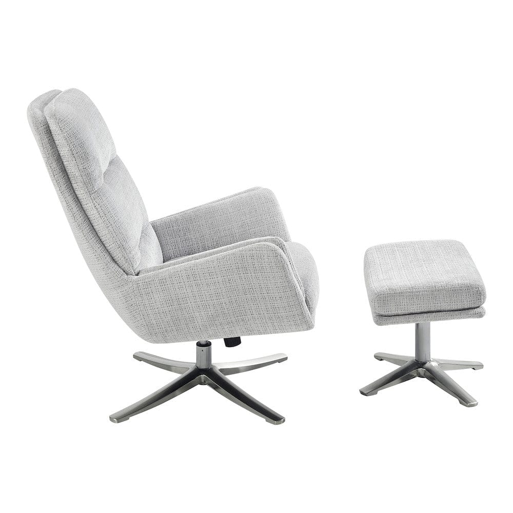 Homelegance  - Parker Swivel Chair W/ Ottoman in Gray - 1159GY  view 4