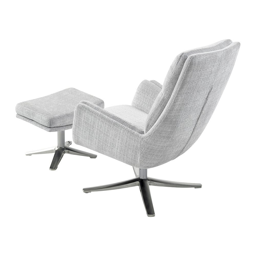 Homelegance  - Parker Swivel Chair W/ Ottoman in Gray - 1159GY  view 5