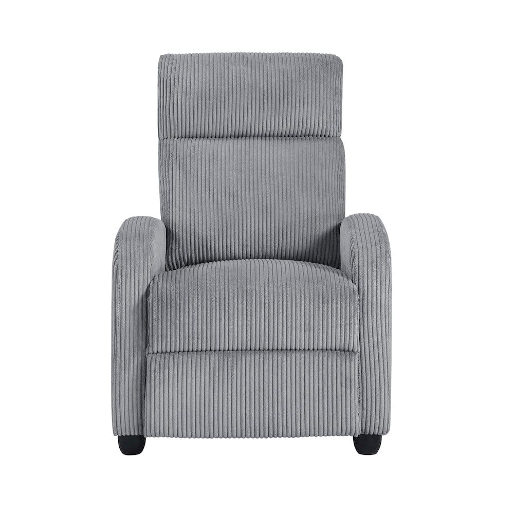 Homelegance  - Parsons Push Back Reclining Chair in Dark gray - 9588DGY-1PB  view 1