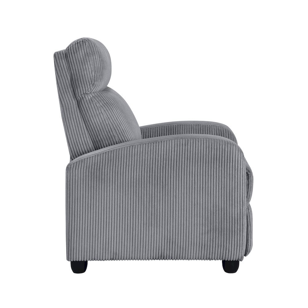 Homelegance  - Parsons Push Back Reclining Chair in Dark gray - 9588DGY-1PB  view 4
