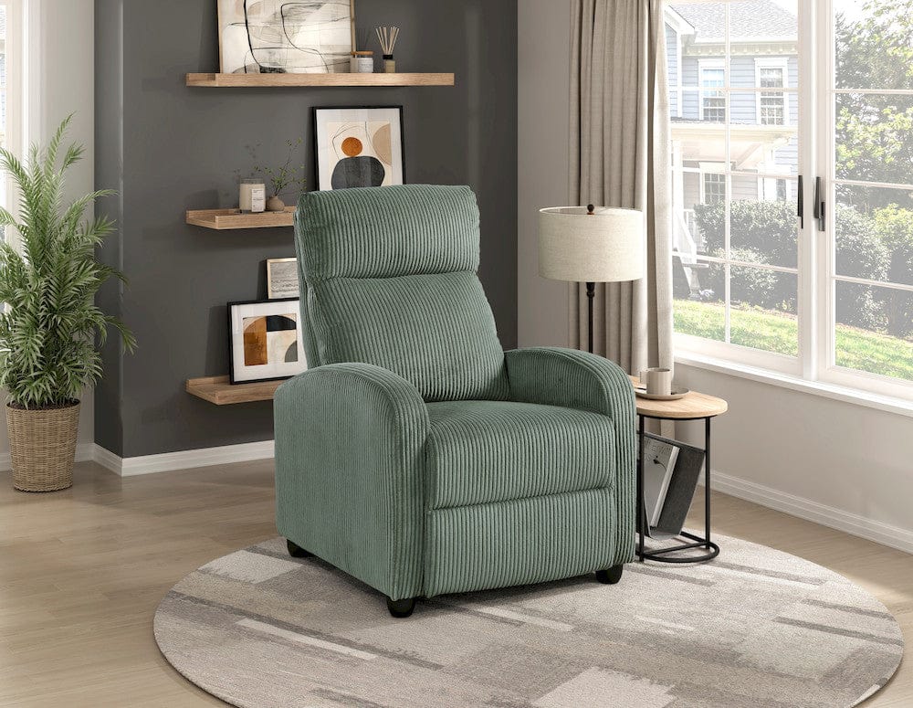 Homelegance  - Parsons Push Back Reclining Chair in Green - 9588GRN-1PB  view 2