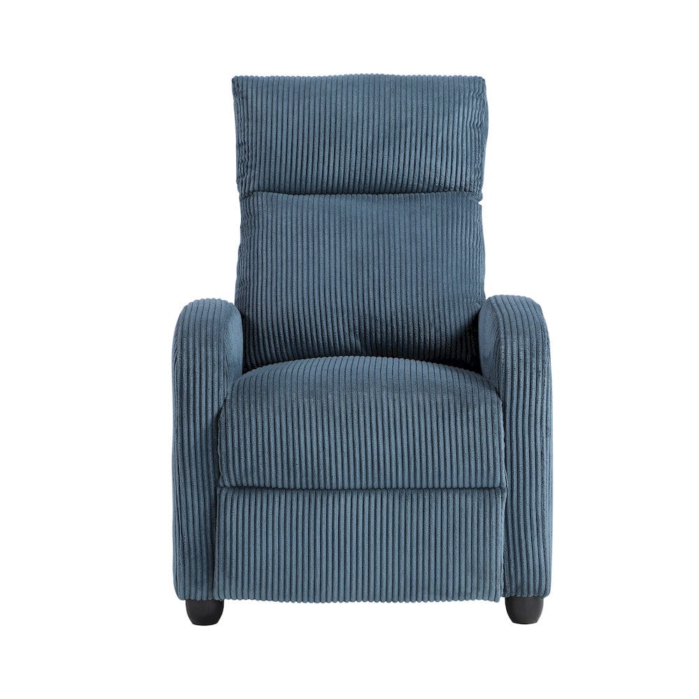 Homelegance  - Parsons Push Back Reclining Chair in Midnight blue - 9588MDN-1PB  view 1