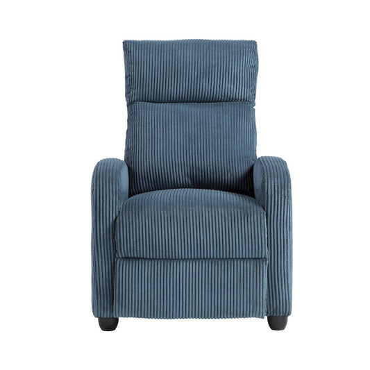Homelegance  - Parsons Push Back Reclining Chair in Midnight blue - 9588MDN-1PB  view 1