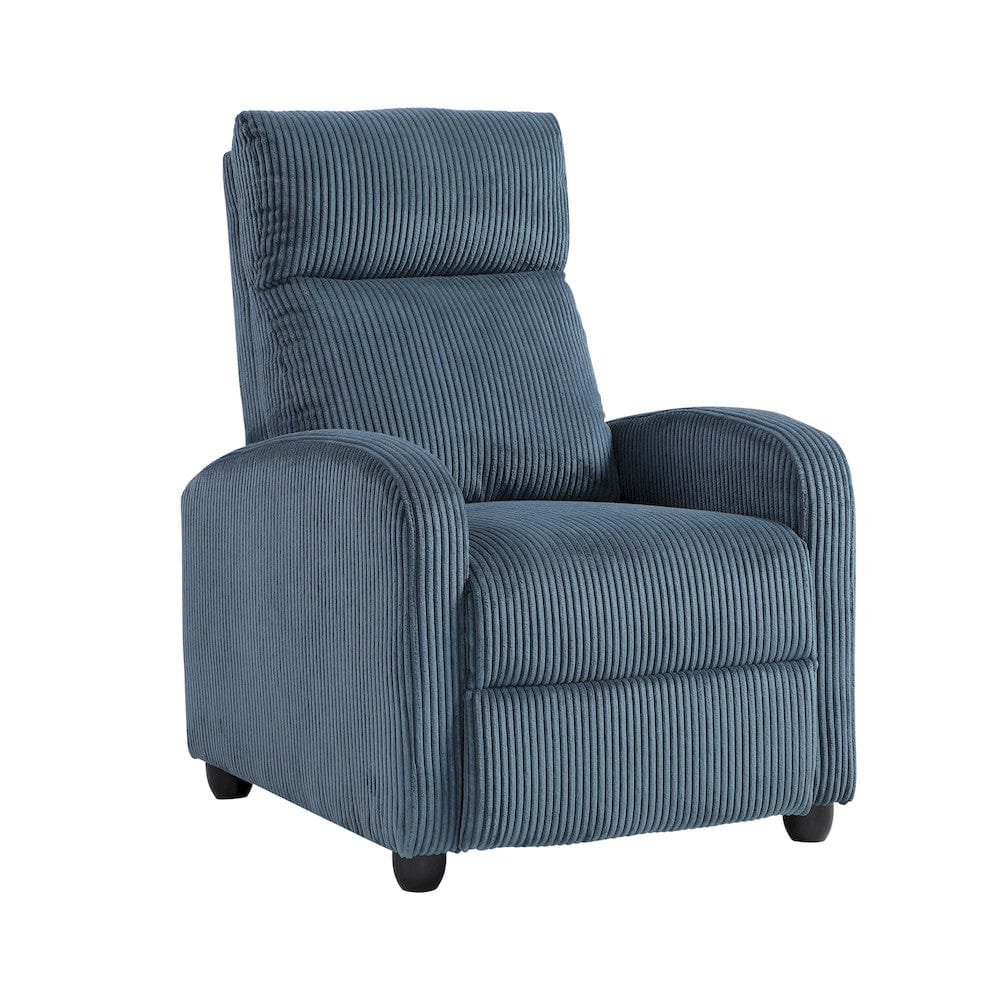 Homelegance  - Parsons Push Back Reclining Chair in Midnight blue - 9588MDN-1PB  view 3