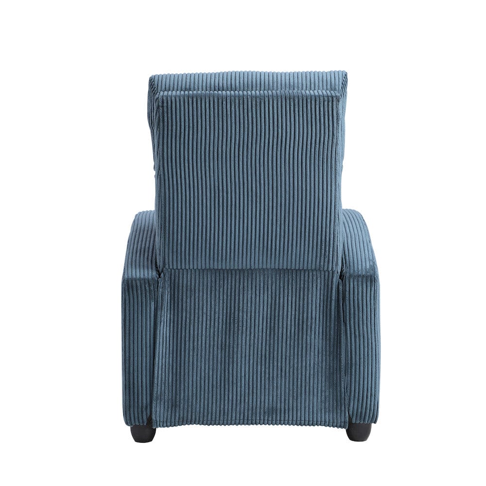 Homelegance  - Parsons Push Back Reclining Chair in Midnight blue - 9588MDN-1PB  view 6