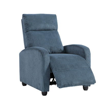 Homelegance  - Parsons Push Back Reclining Chair in Midnight blue - 9588MDN-1PB  view 7