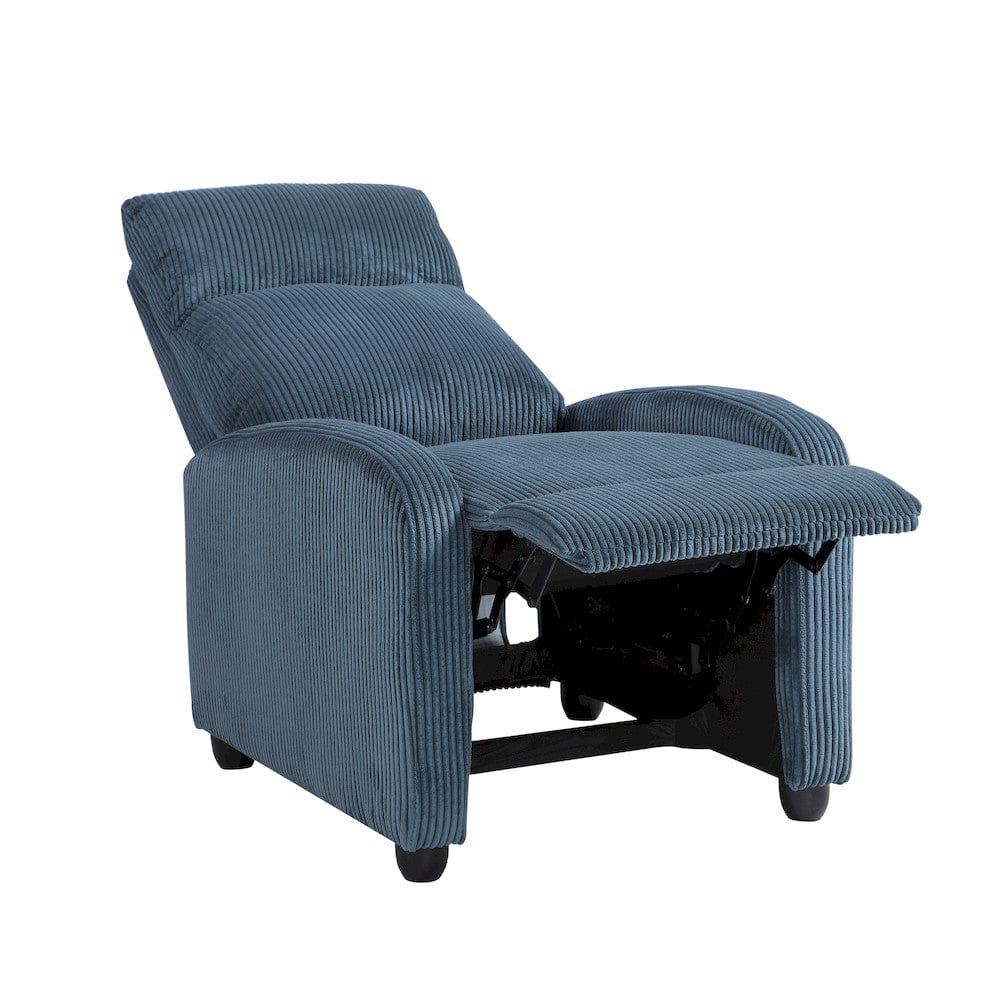 Homelegance  - Parsons Push Back Reclining Chair in Midnight blue - 9588MDN-1PB  view 9