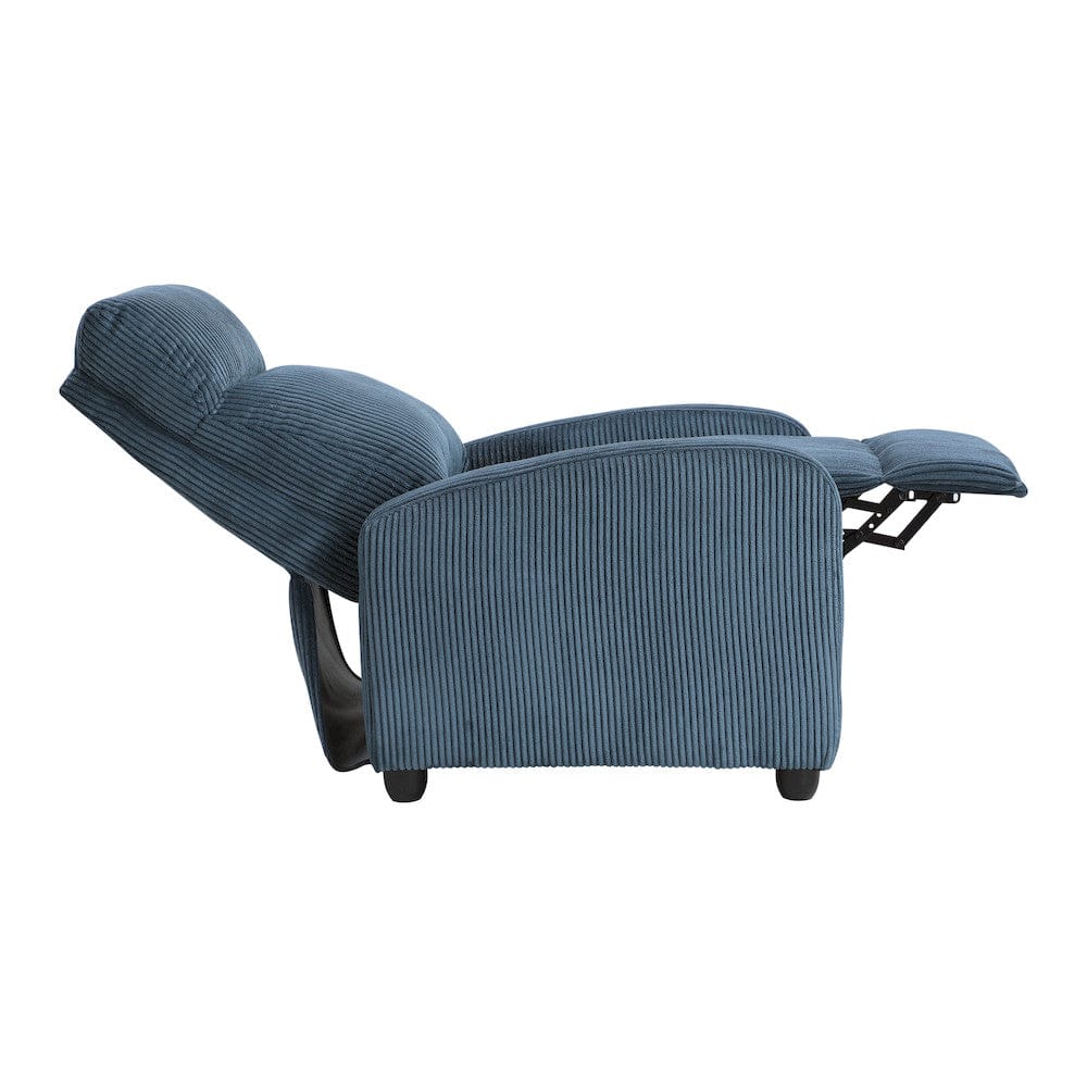 Homelegance  - Parsons Push Back Reclining Chair in Midnight blue - 9588MDN-1PB  view 11