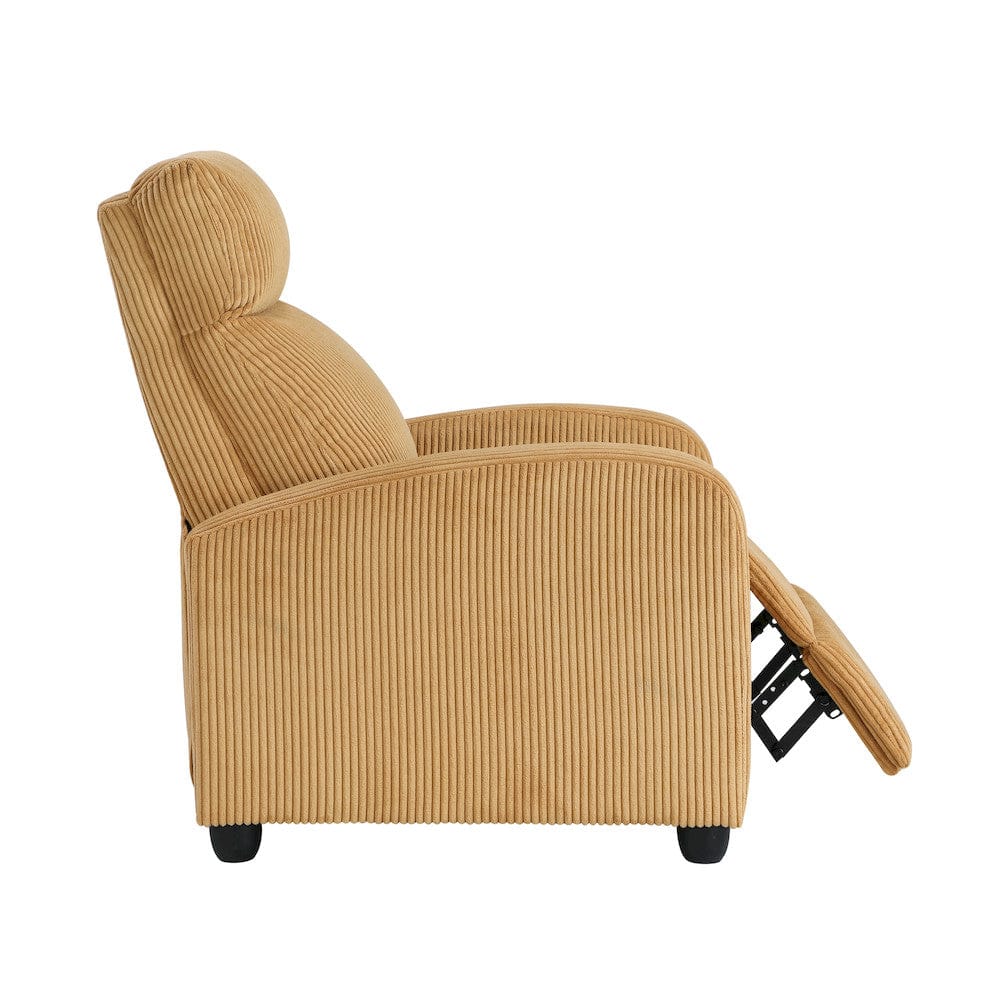 Homelegance  - Parsons Push Back Reclining Chair in Yellow - 9588YLW-1PB  view 6