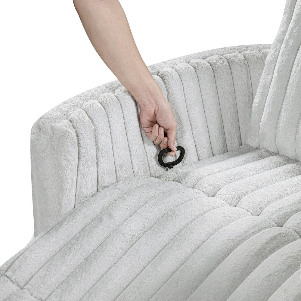 Homelegance  - Payton Swivel Glider Reclining Chair in Gray - 9501MBE-1  view 8